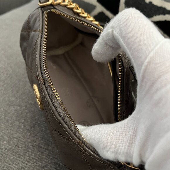 NWT TORY BURCH 141024 WILLA BARREL Crossbody Shoulder volcanic stone - Picture 8 of 10